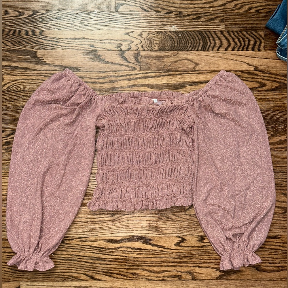 ASTR Puff Sleeve Square Neck Top